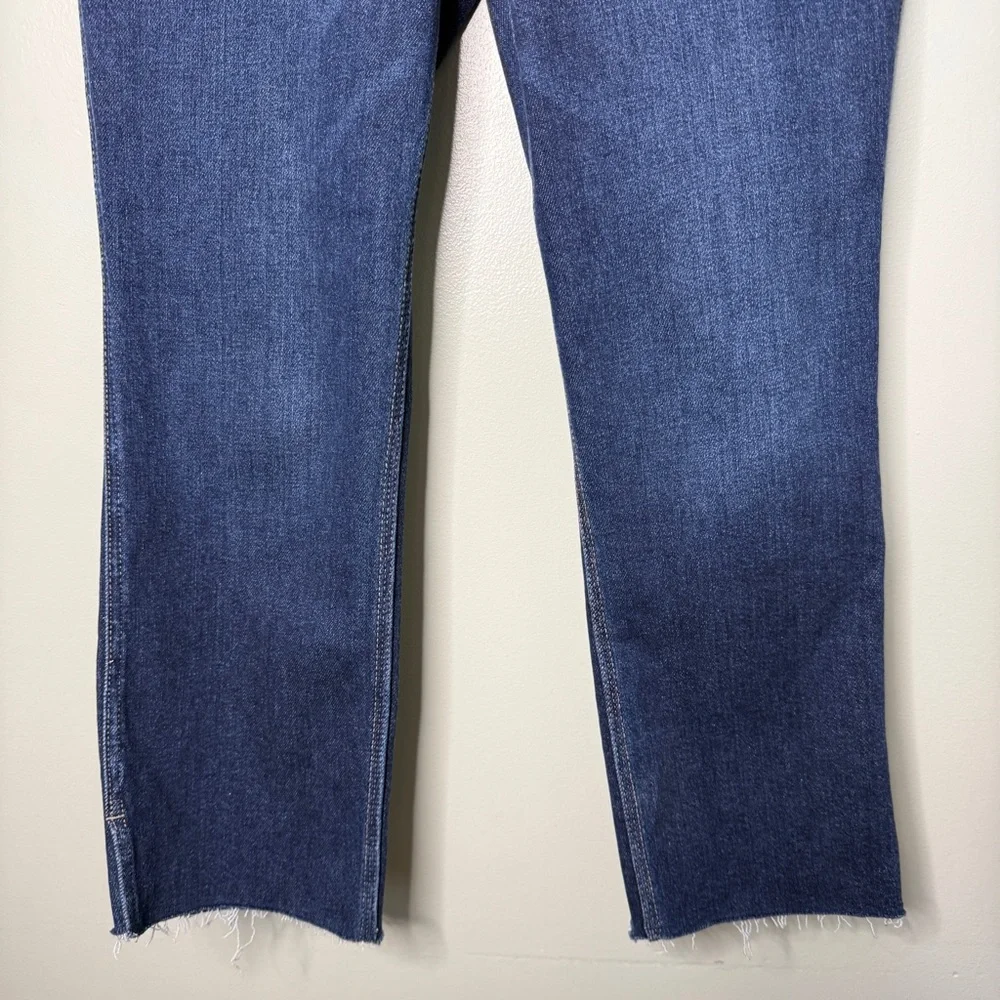 Judy Blue Women’s High Waist Cropped Straight Fit Side Slit Jeans‎ Blue Size 27